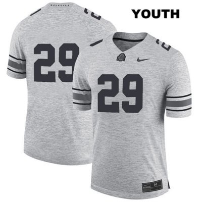 Youth NCAA Ohio State Buckeyes Marcus Hooker #29 College Stitched No Name Authentic Nike Gray Football Jersey IN20O45EN